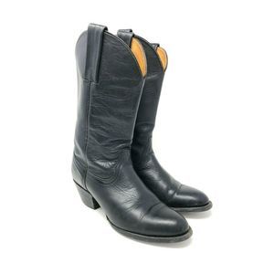 Frye Pull On Black Cowboy, Western Boots Size 8 B